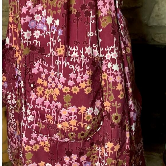 Pretty in Print - Wine Floral Dress with Pockets - Size SM - Picture 5 of 6